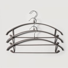 [JAJU] 자주 회전 후크 논슬립 PVC 상하의용 옷걸이 3개