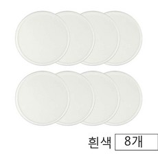 실리콘 컵받침 8개 원형 내열 내냉 티컵받침 블랙 그레이, 흰색