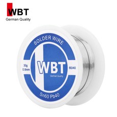 무연납 실납 납땜 와이어 독일 WBT 솔더 Sn60Pb40 송진 코어 플럭스 용접 전기 수리용 노클린 하이 퀄리티 0.8mm 30g, [01] 옵션1