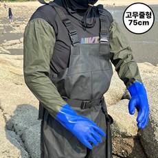 라이트헌터 거미손 어깨고무장갑 미나리장갑 해루질장갑 75cm 긴고무장갑 2가지타입 수산 양식, 1개, FREE(one size), 고무줄형