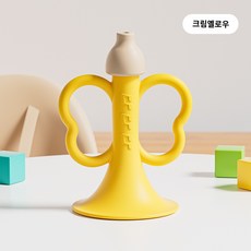 [해외배송]신생아 유모차 행거 딸랑이 유모차 벨 베이비 모빌 카시트 장난감, 노란 실리콘 스피커