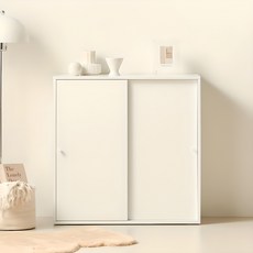 룸앤디 국내 제조 스르륵 800서랍 3단 슬라이딩 슬림 일반형 수납장 도어 방문설치, 웜화이트