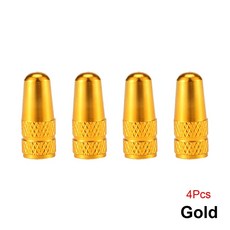 4개 세트 알루미늄 합금 밸브 튜브 레이싱 MTB 프레스타 로드 트랙 자전거 에어, 3)Gold, Gold