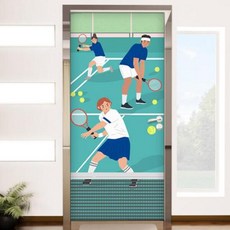 아트박스/꾸밈 ad199-테니스게임_현관문시트지, 단품