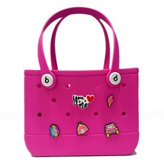 달빛아래 EVA 젤리 수영가방 비치백, 로즈 핑크