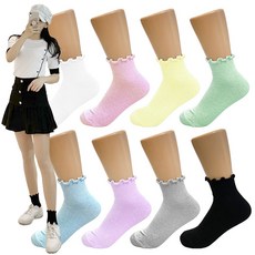 투솜 여성골프양말 레이스양말 단목양말 프리티양말 프릴양말 파스텔양말 여성 골프 양말 프리티 프릴 양말 봄 여름 가을 단목양말 여자골프웨어 러블리 핑크 바이올렛, 1개, 화이트