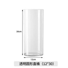 透明直筒花瓶 30cm高 10cm口徑 2只裝, 高30cm口徑12cm 1只裝 ,加厚防摔破損包賠高透明, 透明