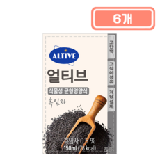 얼티브 균형영양식 흑임자, 150ml, 6개