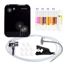 프리미엄 플러스 5단 싱크탑정수기 블랙 DIY1년세트