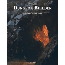 Dungeon Builder: Dungeon Maker with 50 Premade Dungeon Maps for Tabletop Roleplaying Games (Volume 2) Paperback, Independently Published