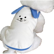 캐시독 반려동물 강아지 고양이 돼지캐릭터 티셔츠, 화이트강아지, 1개