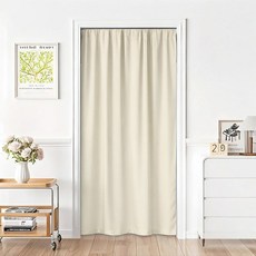 喵到寶 防貓抓門簾 90*200cm長門簾 (風水簾/隔簾/廚房門簾/拉簾), 奶油白