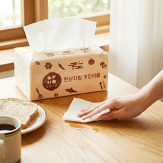 일상비움 한상차림 무형광 천연펄프 뽑아쓰는 키친타올, 9개, 100매