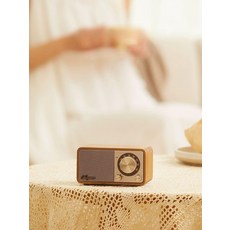 탁상 나뭇결 디자인 원목 우븐 AM/FM 우든 스타일, M 1 월넛, 공식 표준 패키지