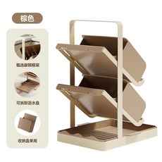 廚房餐具收納架 瀝水防黴筷子筒, 1個, 卡其色