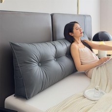 軟包三角靠墊 護腰枕, 耐髒森蘭-碳黑