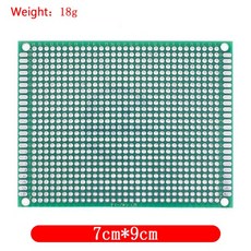 양면 프로토타입 DIY 범용 인쇄 회로 PCB 보드 아두이노용 프로토보드 9x15 8x12 7x9 6x8 5x7 4x6 3x7 2x8 cm, [04] 7X9CM, 1개