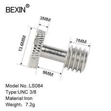 호환3/8 철 카메라 나사 dslr 삼각대 모노 포드 볼 헤드 퀵 릴리스 플레이트 용 마운트, 05 LS084   1PC