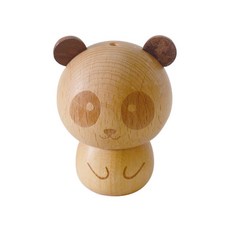 實木牙籤盒 牙籤盒 牙線盒 牙籤收納盒 牙籤瓶 日式實木熊貓牙籤筒 家用餐廳可愛卡通擺件時尚牙籤盒, 1個, 熊貓牙簽盒