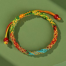 端午節五彩繩手鍊 手工編織 寶寶兒童 可調整 五色線 小粽子 手繩 禮物