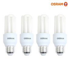 오스람 OSRAM E20EX-D 20W 주광색 형광등 전구, 4개