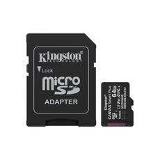 킹스턴 64GB 캔버스 셀렉트 플러스 마이크로SD 카드 최대 100MBs 클래스 10 UHS-I U1 V10 A1 SDCS364GB