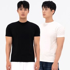라틱 1+1 남자 머슬핏 반팔 국내생산 체형커버 헬스 티셔츠
