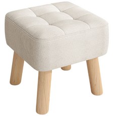 아이위크 북유럽풍 심플 미니 풋 사각 스툴 보조 의자 쇼파 발받침, 화이트