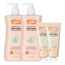 바세린 네이처 데일리 핸드크림 520ml 2개+60ml 2개35213054, 2개, 1
