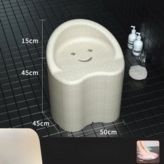 휴대용 좌욕의자 푸세식 캠핑장 공중 화장실 변기 재래식, 베이지 업그레이드 높이조절 실리콘 마사지 매트 포함, 1개