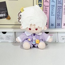40cm 인형 의상 솜인형옷 귀여운 솜인형 자세 아이돌 앉은 인형옷 무속성 솜깅이 잠옷, 스타 씨 퍼플 20cm 앉는