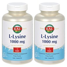 Kal L-賴氨酸 1000mg 片劑, 100 件, 2個