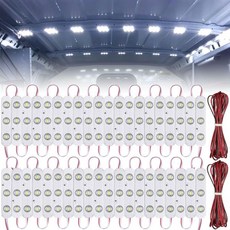 120 LED 밴 내부 조명 차량용 흰색 천장등 키트 초고광도 돔 램프 RV 트럭 자동차 선박 카라반 트레일러 화물 운송 버스 캠퍼
