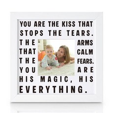 THYGIFTREE Sentimental New Mom 선물 남편의 첫 어머니를 위한 기념품 사진 프레임 아내 베이비 샤워 선물 산후 선물 여성 아기방 장식