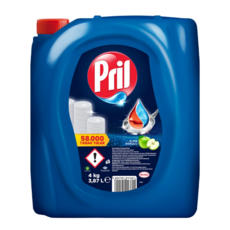 德國Pril超濃縮高效洗碗精 4kg 3868ml 大容量業務用重量瓶 洗碗精 檸檬 蘋果, 蘋果3868ML (業務用大容量), 1個