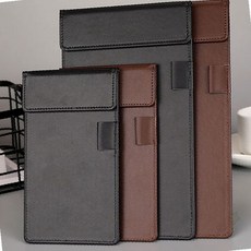 미니 영수증철 A6 자석식 가죽 빌지 보관 계산서 전표 정리 클립 고정 소형, 1개, 블랙