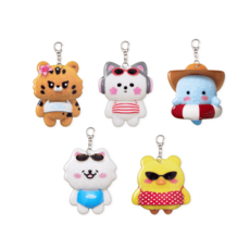 FIM'S VACANCE 可愛動物造型冰淇淋毛絨鑰匙圈，多款造型，柔軟舒適，輕巧便攜，鑰匙圈/包包掛飾, 櫻花卡套, [FIM'S CLUB X EARP EARP]