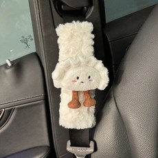 DFMEI 汽車坐墊冬季新款毛絨座椅套後排單片加厚保暖車墊可愛車座套座墊, 餃子款-護肩
