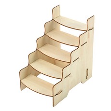 shangren DIY 기본 페인트 병 브러쉬 랙 에폭시 도구 다층 나무 주최자 보관 디스플레이 스탠드, 설명한대로, 목재, A, 1개