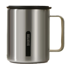 簡約陶瓷咖啡杯附蓋辦公室馬克杯，保溫勵志水杯，簡約設計，陶瓷材質，安全無毒，勵志語句，辦公室家用皆宜, 鋼灰銀, 1個