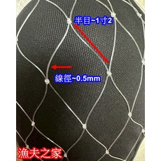 漁夫之家 漁網 線徑0.5mm, 透明, 1個