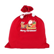 하하홈파티 산타 선물 주머니(44X52) 선물보따리 선물자루 산타할아버지 소품, 1개