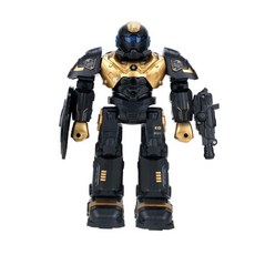 JJRC RC 로봇 경찰 기계 전투 R20 경찰 지능형 프로그래밍 로봇 소리와 빛 어린이 장난감 선물, 02 R20 Black Gold, 1개