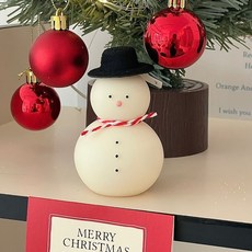 앤오프 눈사람캔들 스노우맨 겨울 홈 파티 인테리어 소품 연말 선물 답례품 연말파티, 상탈33, 화이트