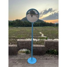 포토존거울 인테리어 볼록거울 매장 업소용 스탠드, 스카이블루 45cm 2m 받침대