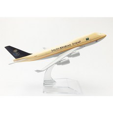 1:400 세계 모형비행기 항공기 보잉 747 787 777 737 콩코드 외 16cm, 16_747_사우디아라비아항공, 1개