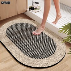DFMEI 浴室吸水地墊衛生間門口硅藻泥門墊洗手間廁所防滑腳墊子衛浴地毯, 40×60CM
