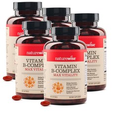 네이처와이즈 B 컴플렉스 비타민 위드 엽산 B12 소프트젤 NatureWise B Complex Vitamins, 5개, 360정