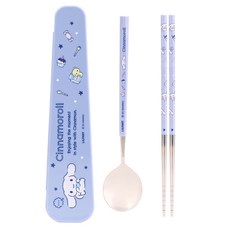 LILFANT 玉桂狗卡通餐具組 便攜式不鏽鋼湯匙筷子套裝 安全衛生 用餐好心情 藍色 Spoon Chopsticks Case, Spoon, Chopsticks, Case, 1組