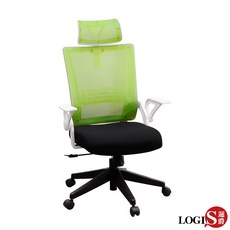 LOGIS 電腦椅 加厚泡棉墊 升降轉椅 適用身高150-175cm, 綠